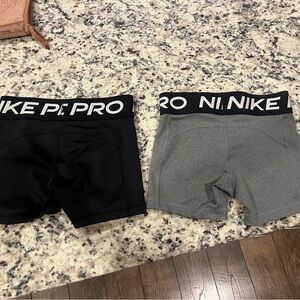 Nike Pro girls Shorts - Black & Gray